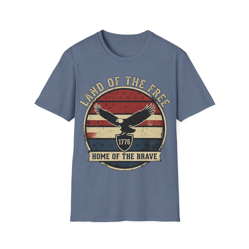 Land of the Free Home of the Brave Shirt | Vintage 1776 Eagle Tee