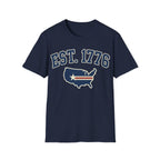 Vintage EST 1776 USA Map T-Shirt | Classic Americana Patriotic Tee