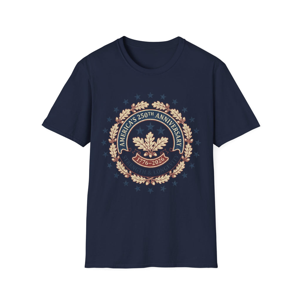 America's 250th Anniversary T-Shirt | Vintage Oak Wreath 1776-2026 Tee