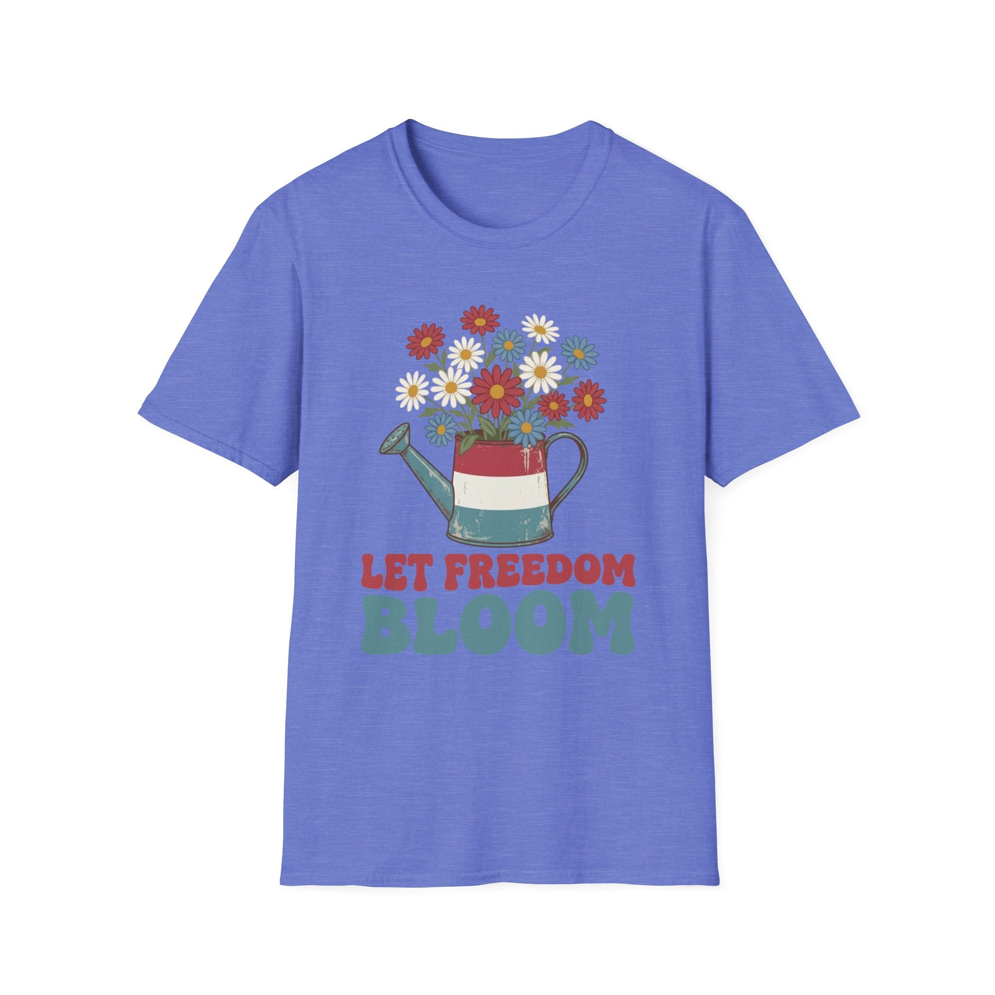 Let Freedom Bloom Retro Patriotic Floral T-Shirt | Vintage 4th of July Tee