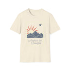 America The Beautiful Retro Mountain Sun T-Shirt