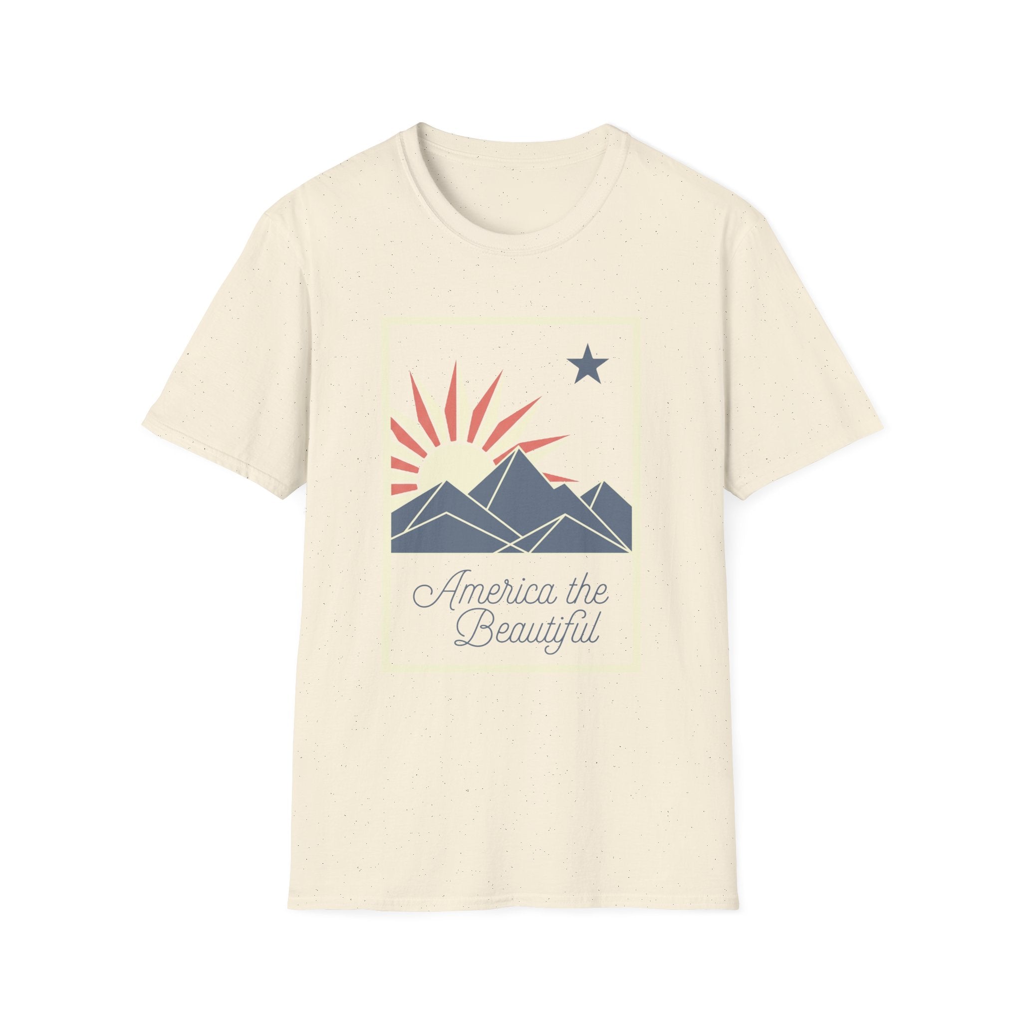 America The Beautiful Retro Mountain Sun T-Shirt
