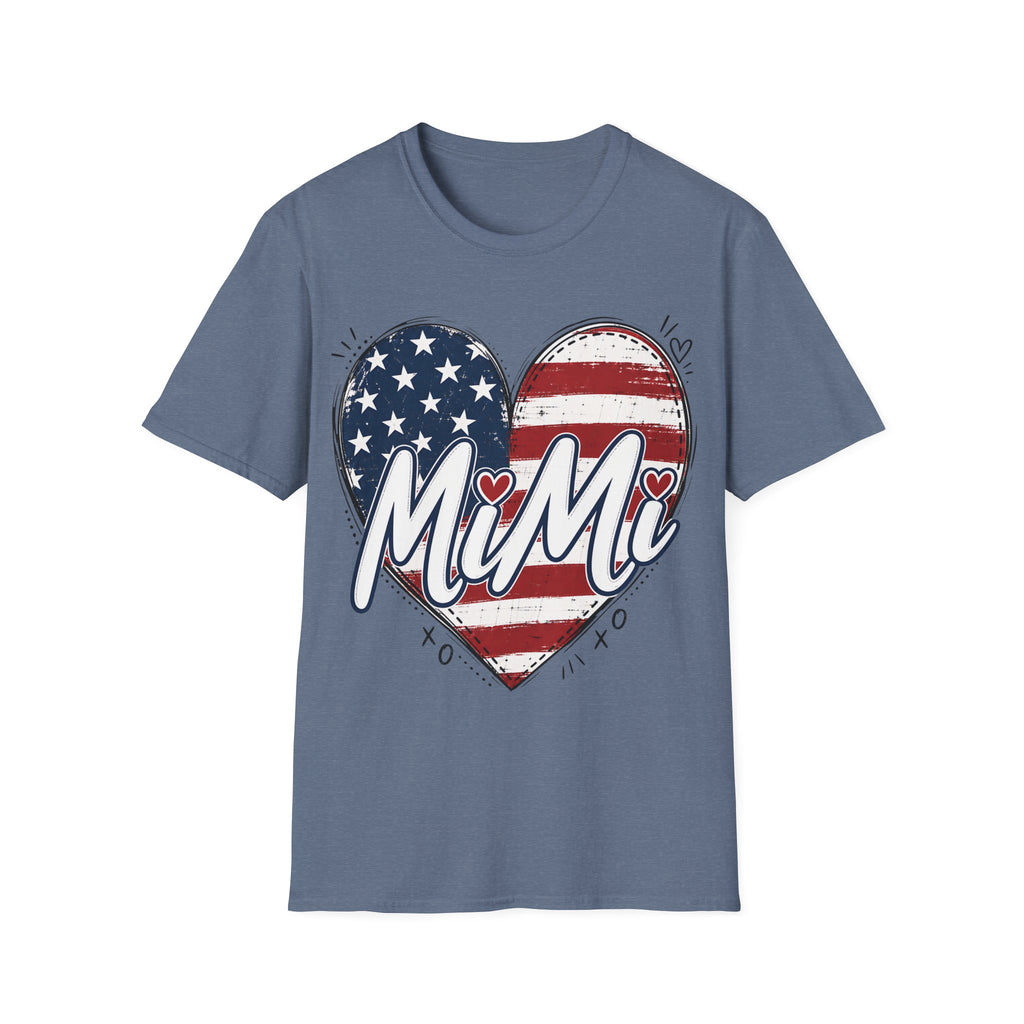 Mimi Distressed American Flag Heart T-Shirt