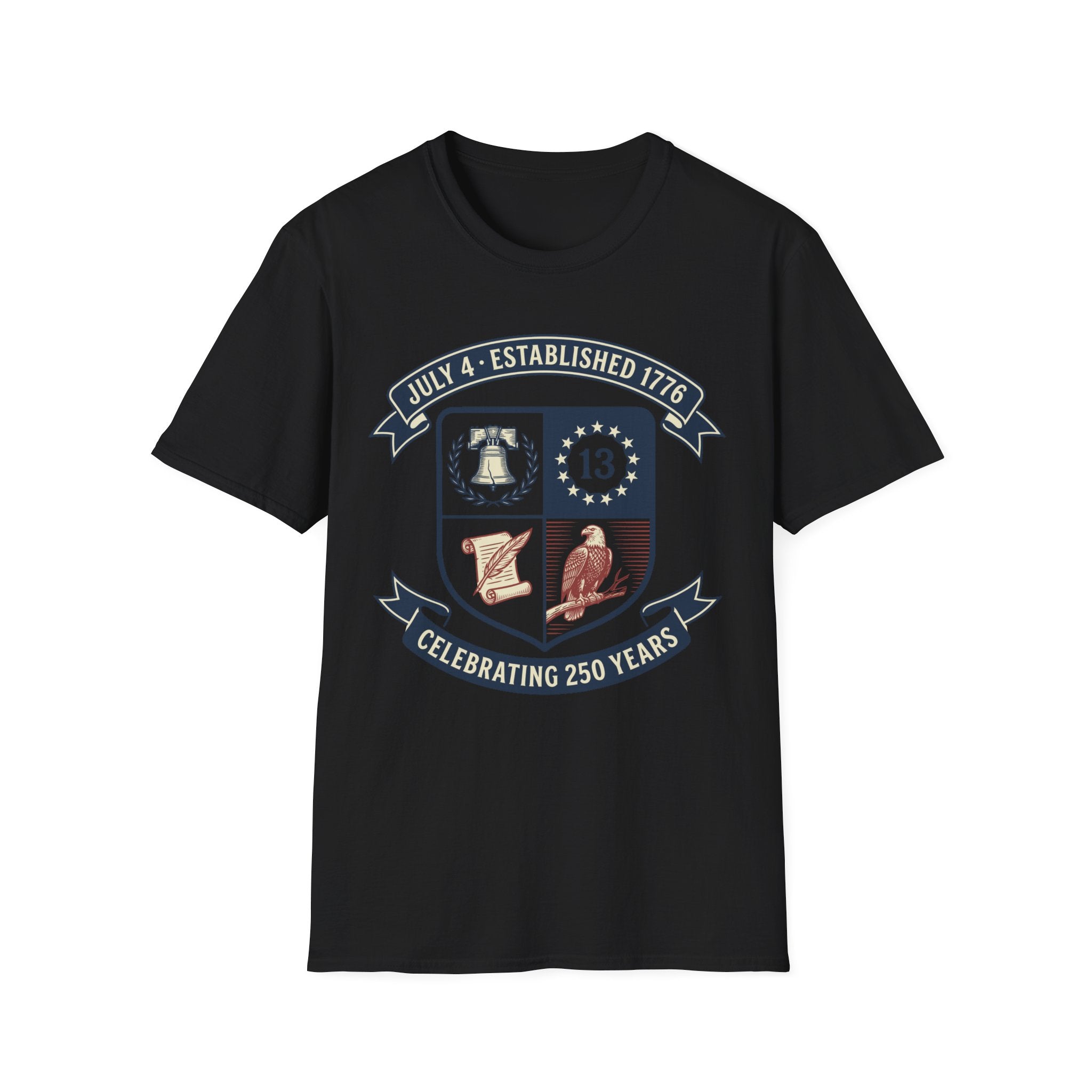 America 250th Anniversary Shield Shirt | Established 1776 Crest Tee