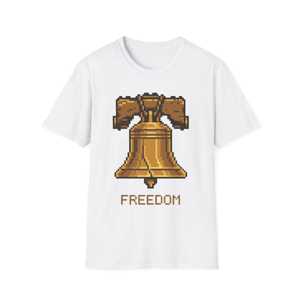 8-Bit Liberty Bell T-Shirt | Retro Gamer Freedom Pixel Art Tee