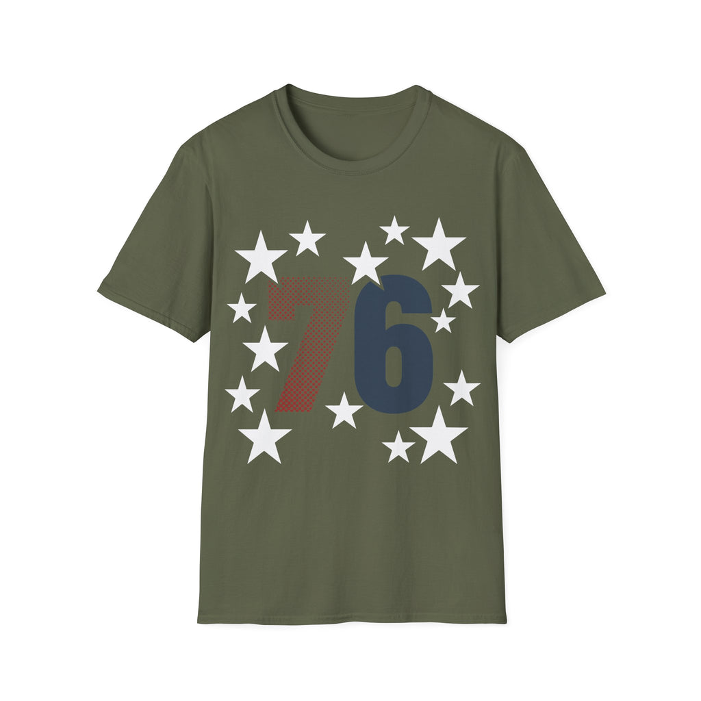 Spirit of '76 Retro Patriotic T-Shirt | Vintage 1776 Stars Tee
