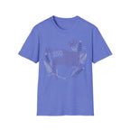 America 250 Floral Line Art Flag T-Shirt | Botanical USA 250th Anniversary Tee