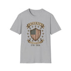 America 250 Years of Independence 1776-2026 Vintage Flag Shield T-Shirt