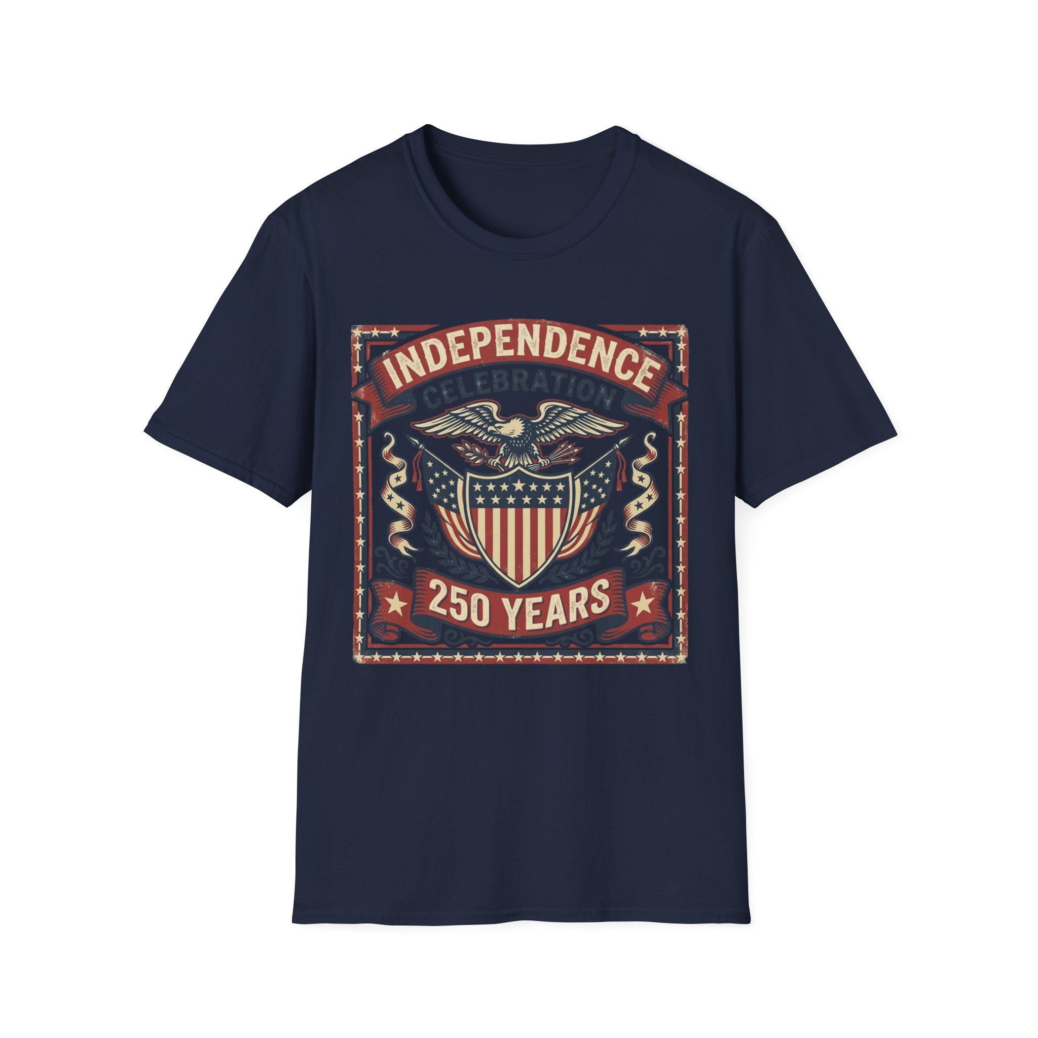 Vintage "Independence Celebration 250 Years" Eagle & Shield T-Shirt