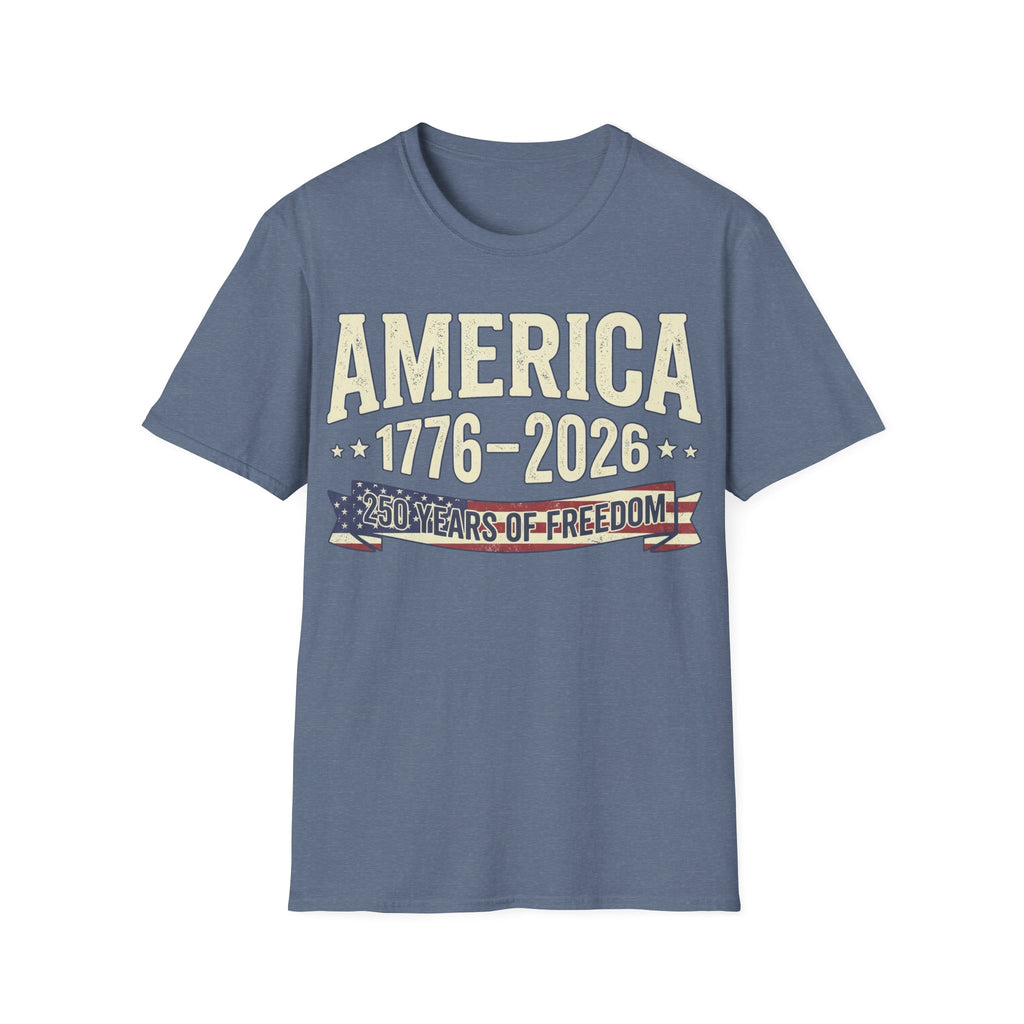 America 250 Years of Freedom: 1776-2026 Vintage Anniversary T-Shirt