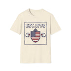 8-Bit Est. 1776 Patriotic T-Shirt | Retro Gamer American Flag Shield Tee