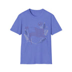Botanical Floral Line Art American Flag T-Shirt | Subtle Patriotic Tee