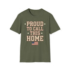Vintage Collegiate Proud To Call This Home T-Shirt | Distressed USA Tee