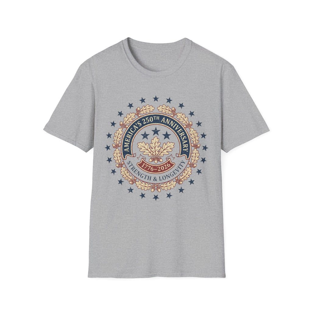 America's 250th Anniversary T-Shirt | Vintage Oak Wreath 1776-2026 Tee