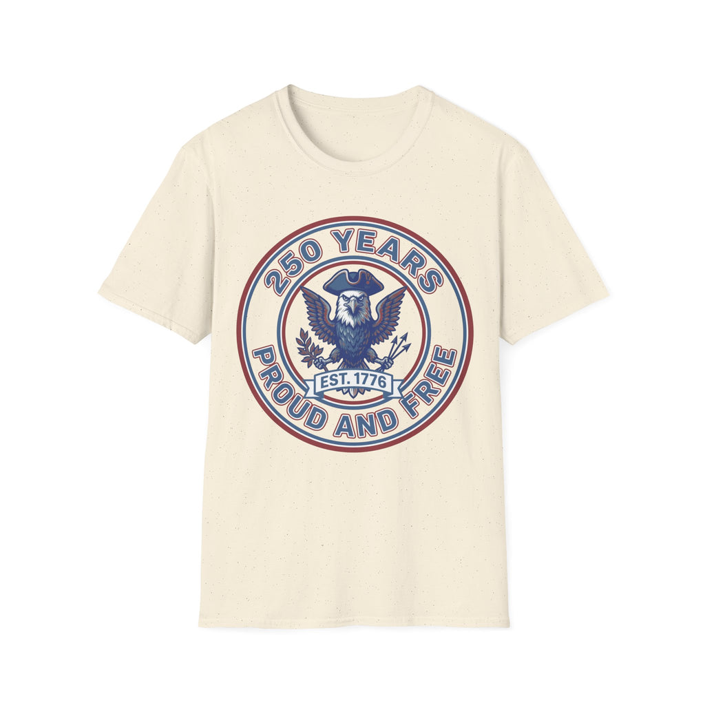 America 250 T-Shirt | 250 Years Proud and Free Est 1776 Eagle Tee