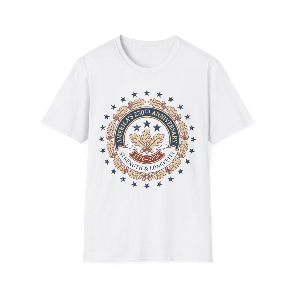 America's 250th Anniversary T-Shirt | Vintage Oak Wreath 1776-2026 Tee