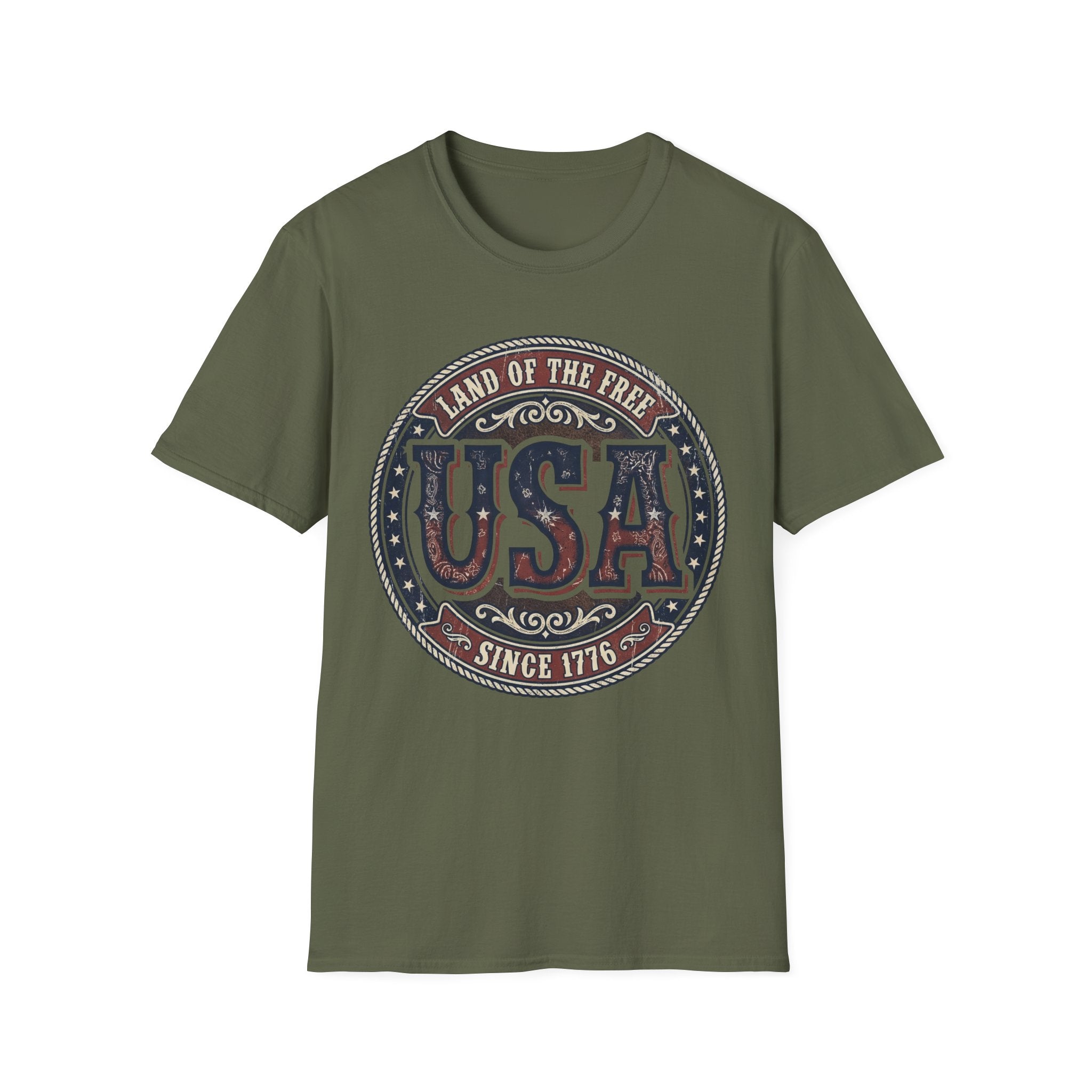 Vintage Western USA Land of the Free T-Shirt | Country Patriotic Tee