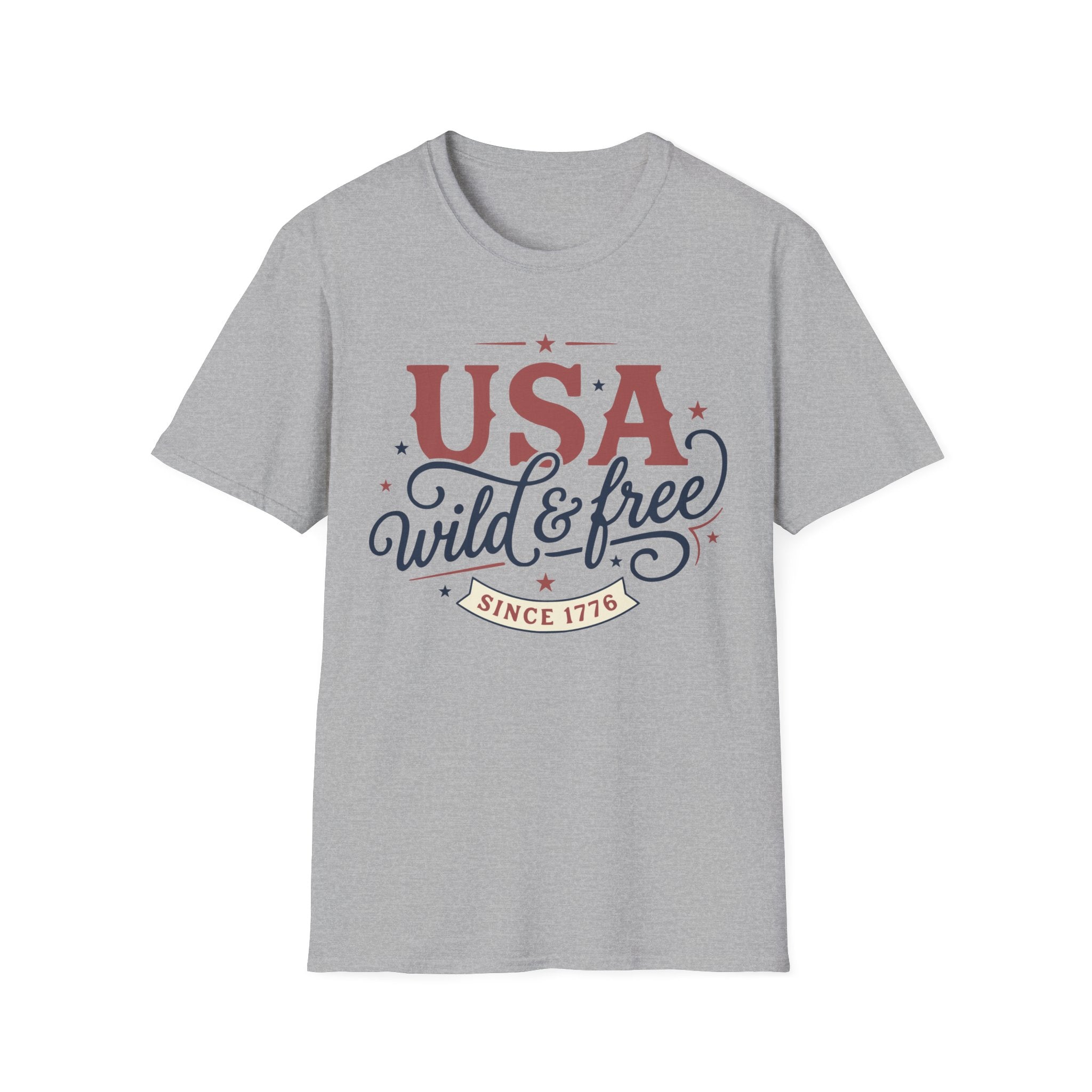 Vintage USA Wild & Free Since 1776 T-Shirt | Boho Country Patriotic Tee