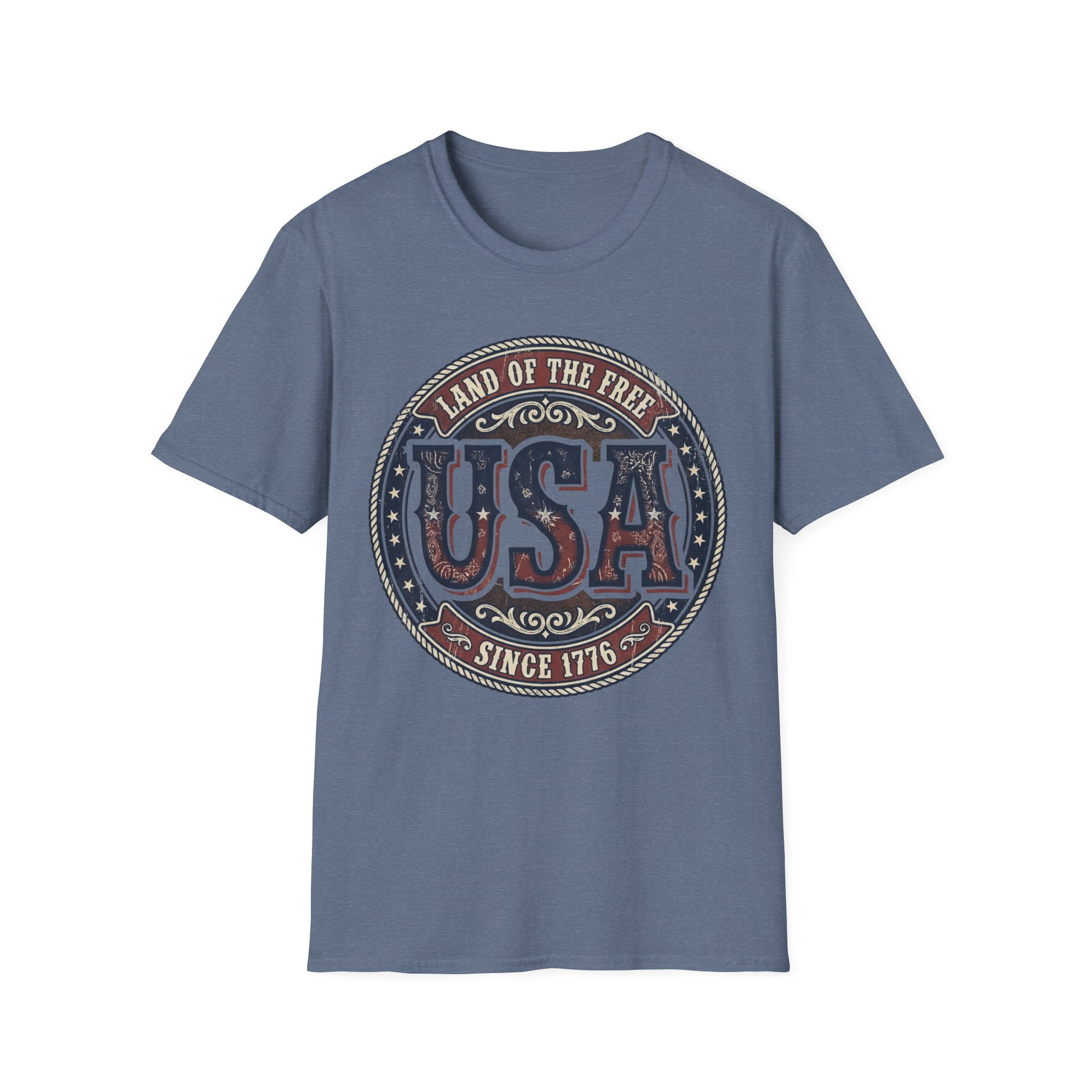 Vintage Western USA Land of the Free T-Shirt | Country Patriotic Tee