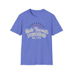 Built Through Generations: Vintage Est. 1776 Patriotic T-Shirt