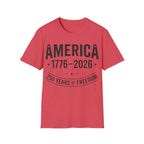 America 250 T-Shirt | Vintage Distressed 1776-2026 Freedom Tee