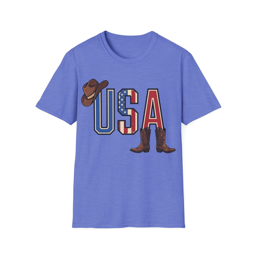 Western Cowboy Hat And Boots USA T-Shirt