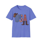 Western Cowboy Hat And Boots USA T-Shirt