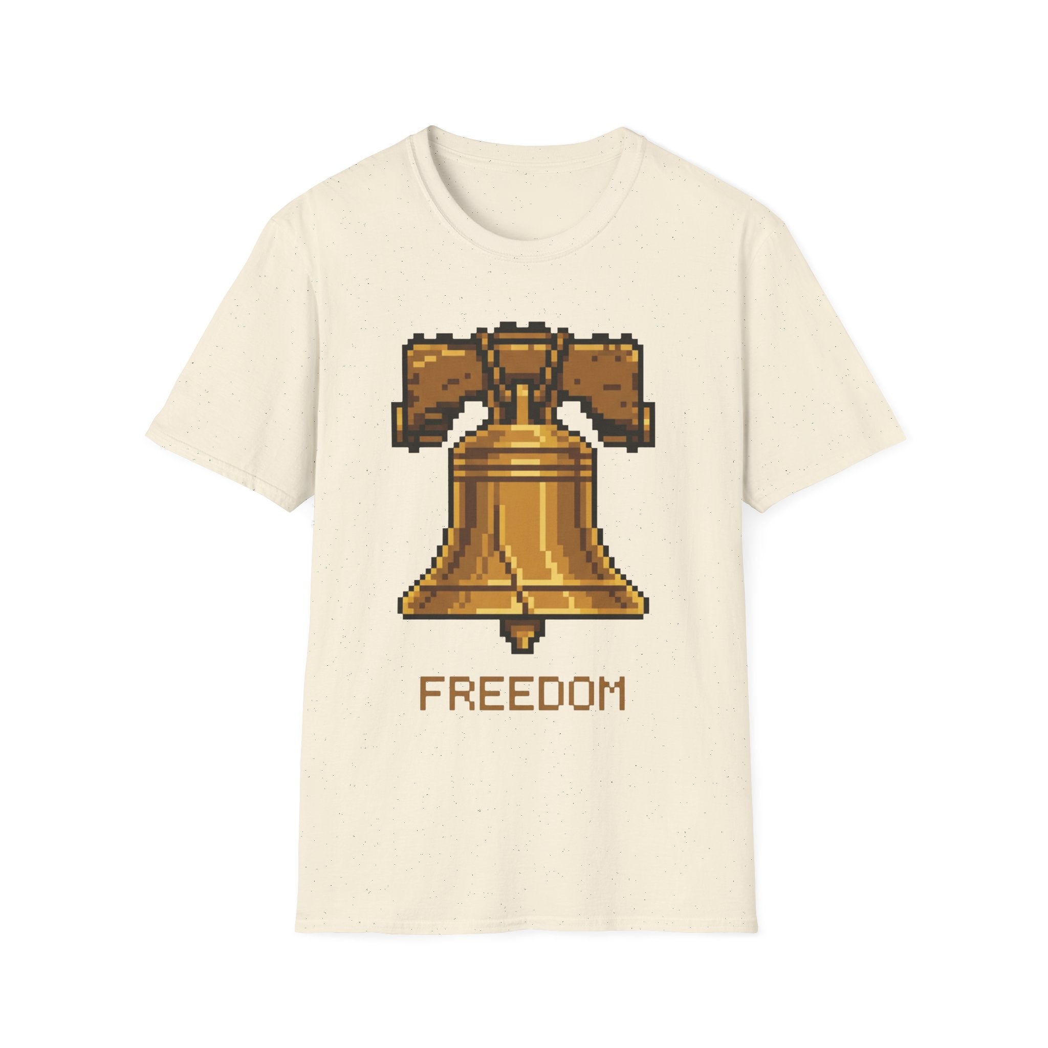 8-Bit Liberty Bell T-Shirt | Retro Gamer Freedom Pixel Art Tee