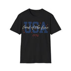 USA Land of the Free 1776 T-Shirt | Cute Cursive Patriotic Tee