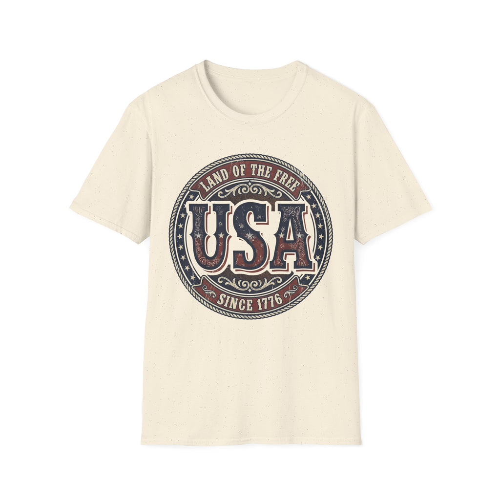 Vintage Western USA Land of the Free T-Shirt | Country Patriotic Tee