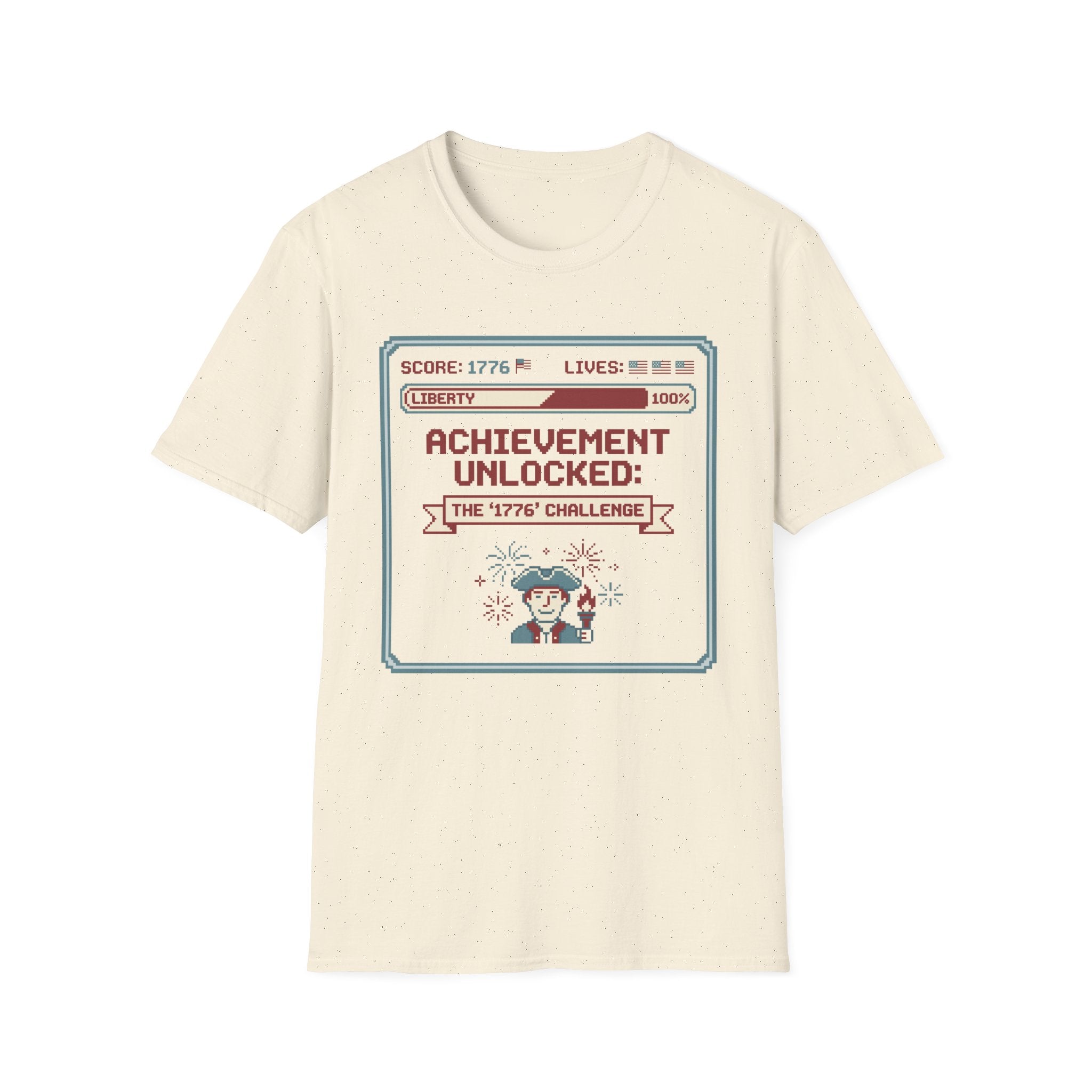8-Bit Patriotic T-Shirt | Achievement Unlocked 1776 Retro Gamer Tee
