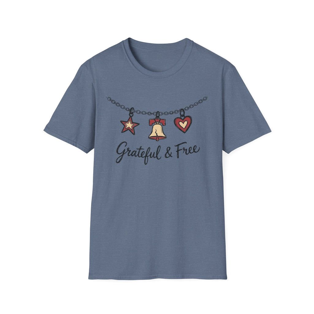 Grateful & Free: Liberty Bell Charm Necklace T-Shirt