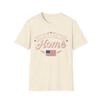 Proud To Call This Home T-Shirt | Classic American Flag Patriotic Tee
