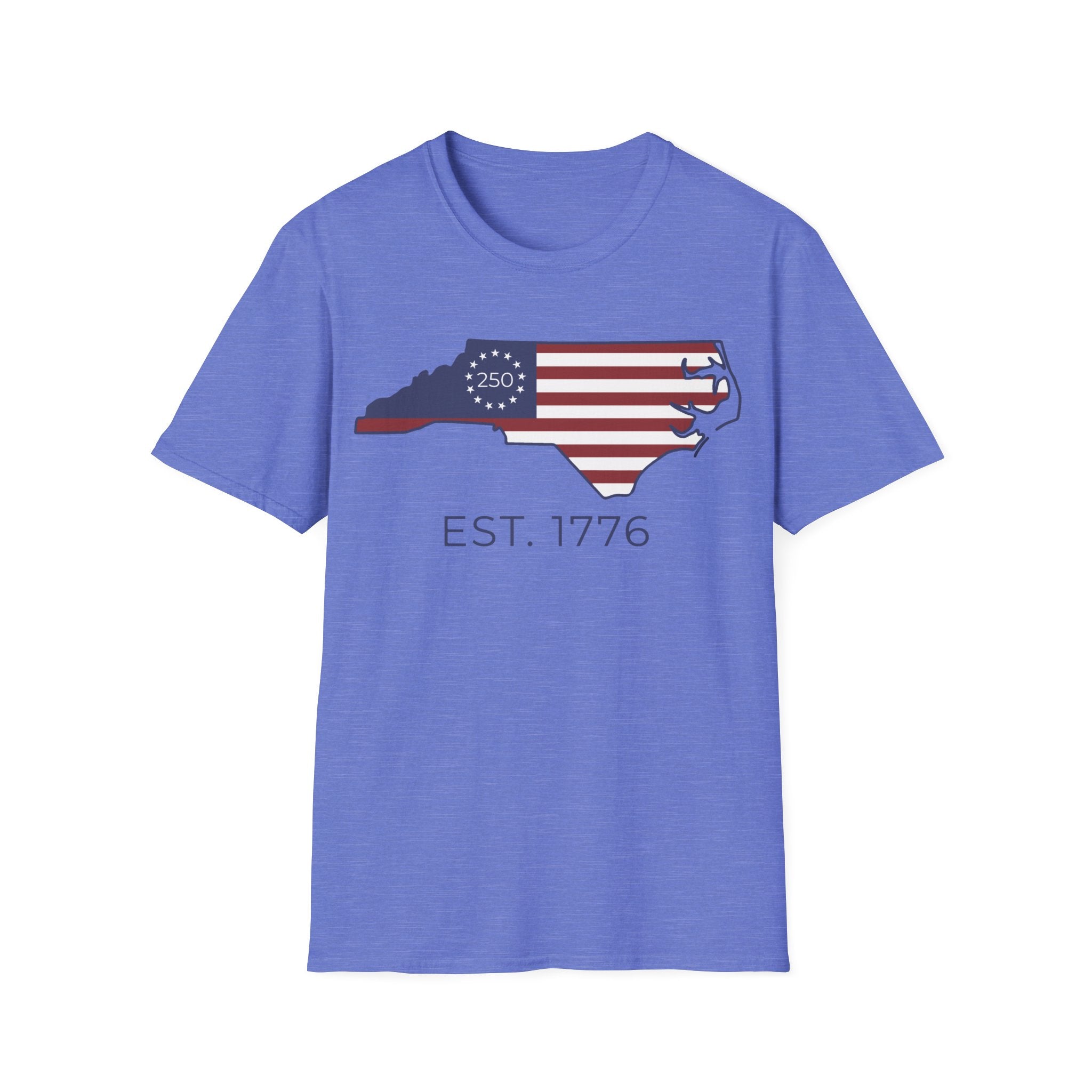 North Carolina America 250 Betsy Ross Flag T-Shirt | NC 1776 Tee