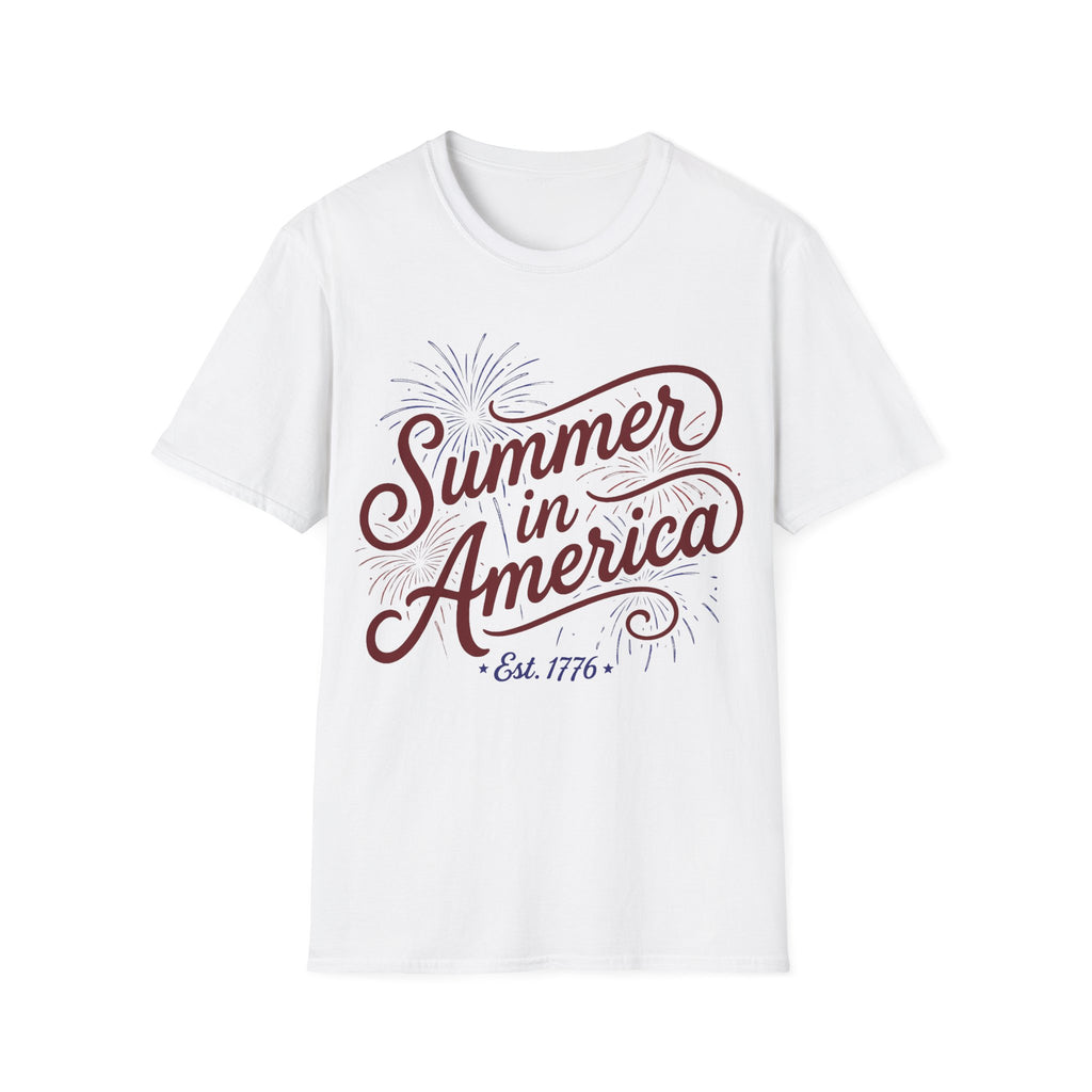 Summer in America T-Shirt | 4th of July Fireworks Est 1776 Tee