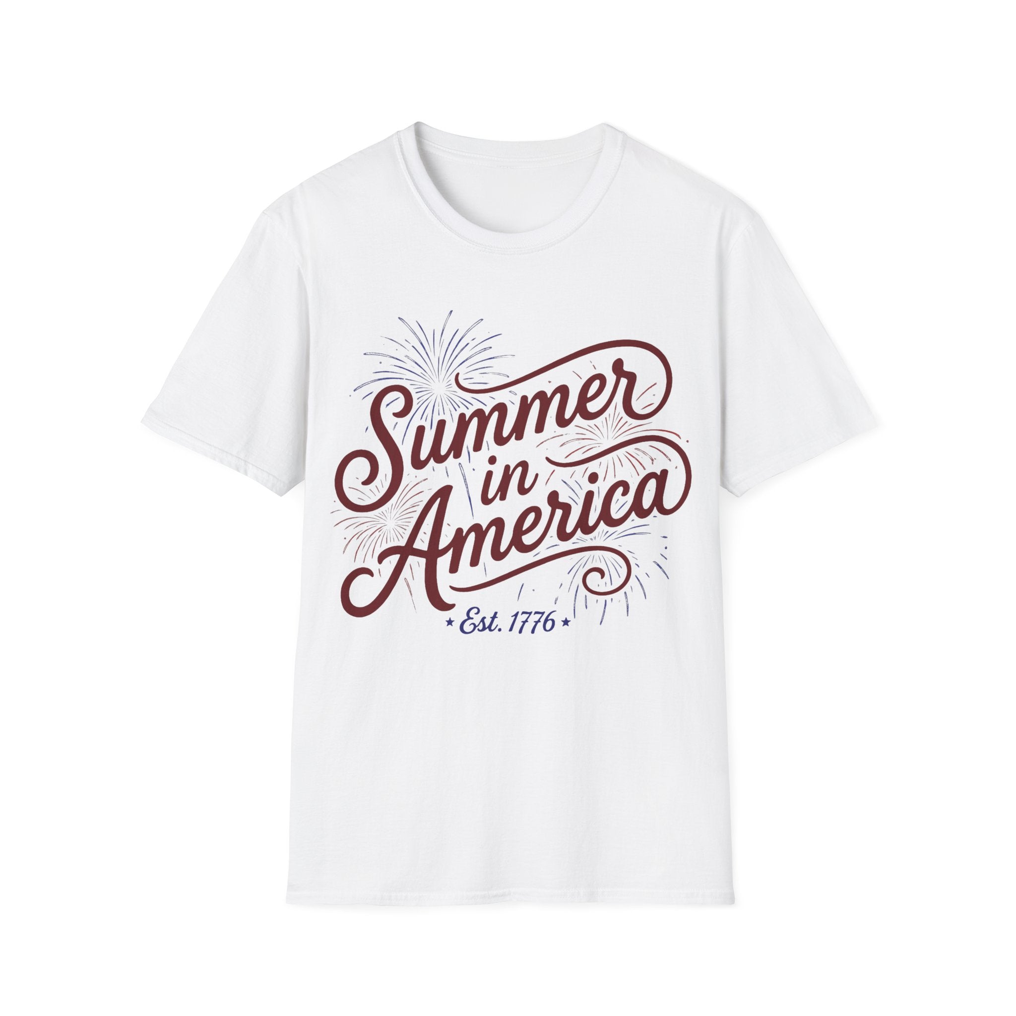 Summer in America T-Shirt | 4th of July Fireworks Est 1776 Tee