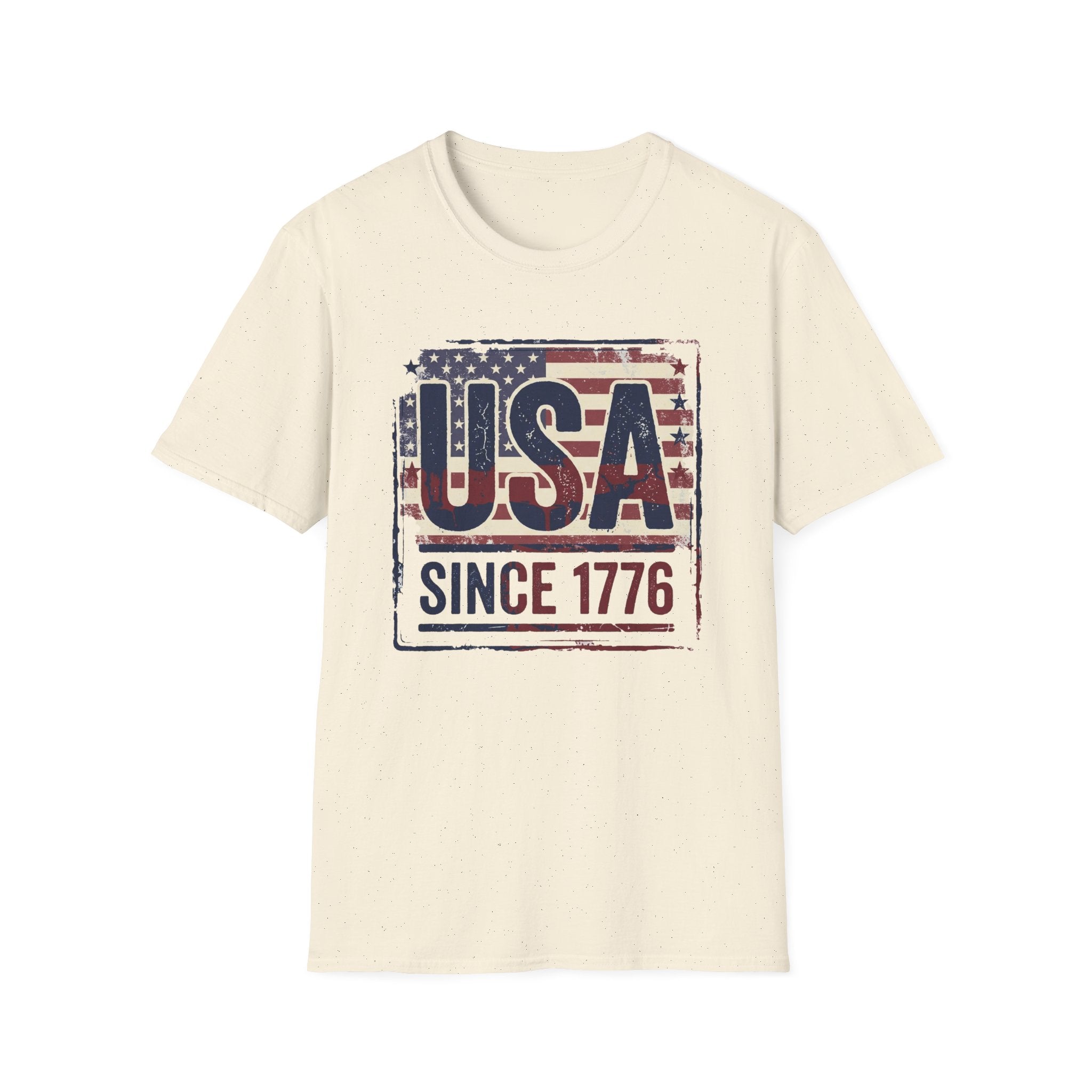 Vintage USA Since 1776 T-Shirt | Distressed American Flag Patriotic Tee