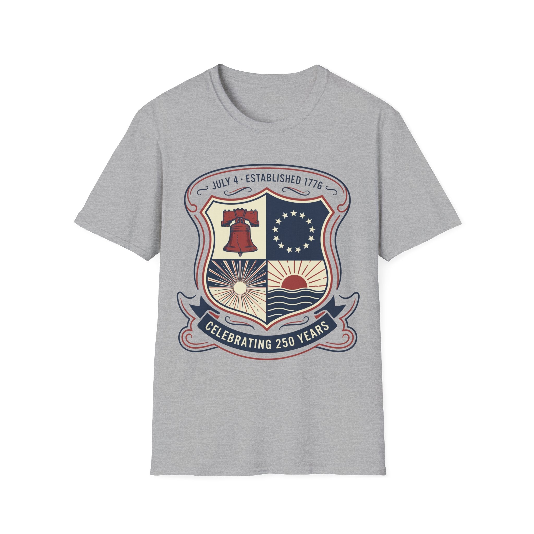 America 250th Anniversary Shield Shirt | Established 1776 Vintage Crest