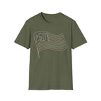 America 250 Minimalist Line Art Flag T-Shirt | USA 250th Anniversary Tee