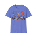 Retro Floral USA Land Of The Free T-Shirt