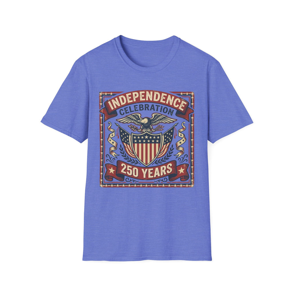 Vintage "Independence Celebration 250 Years" Eagle & Shield T-Shirt