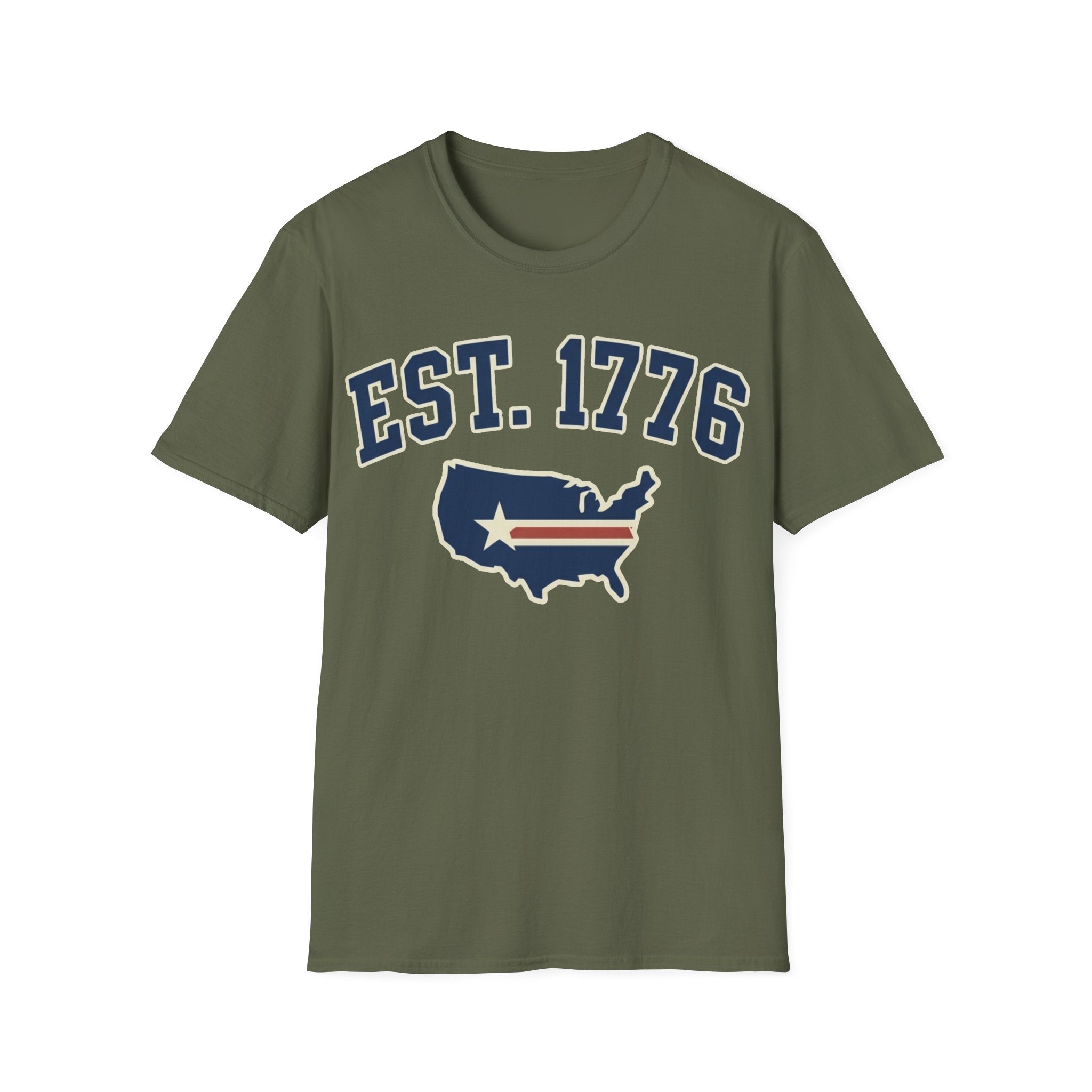 Vintage EST 1776 USA Map T-Shirt | Classic Americana Patriotic Tee