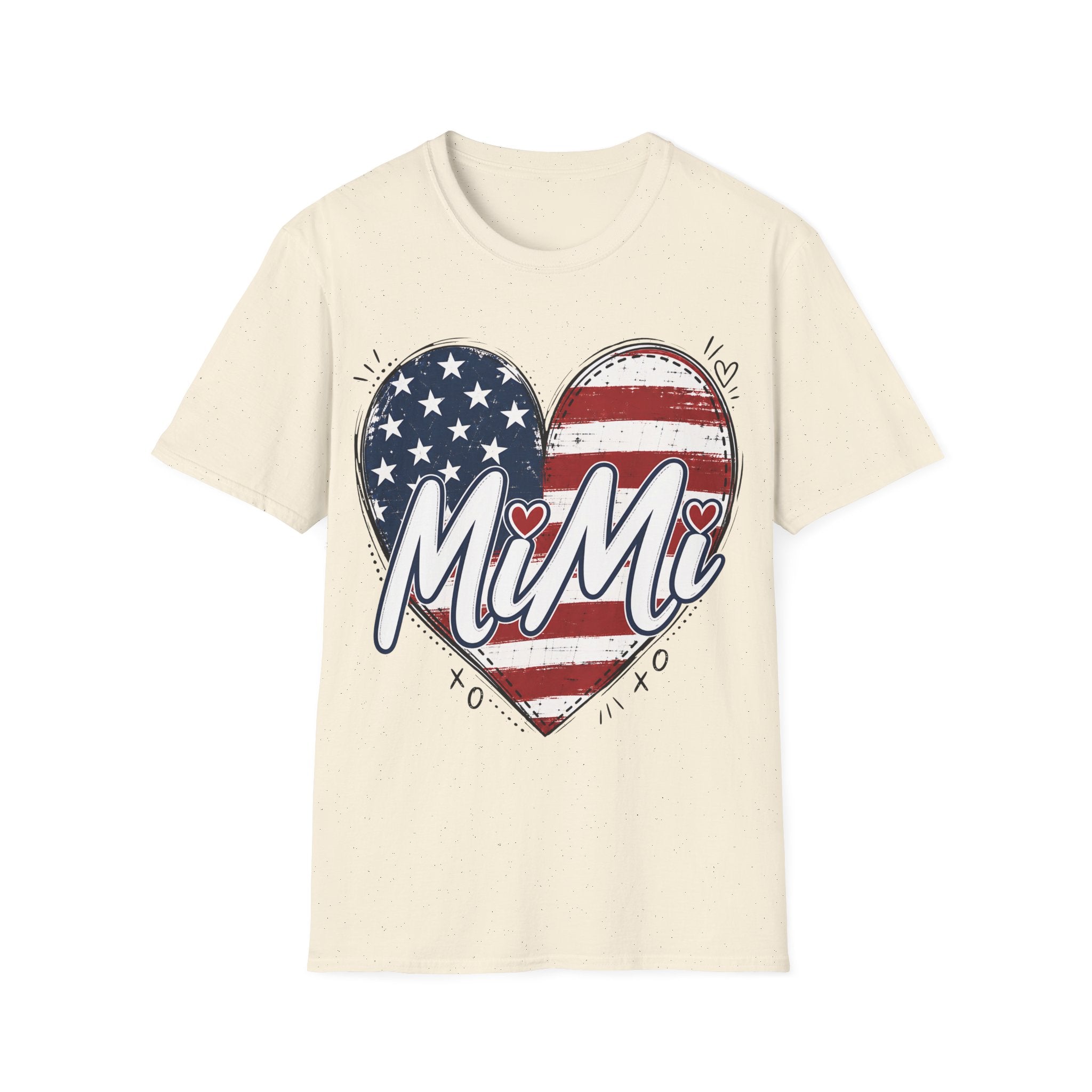 Mimi Distressed American Flag Heart T-Shirt