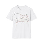 Minimalist Line Art American Flag T-Shirt | Subtle Patriotic Tee