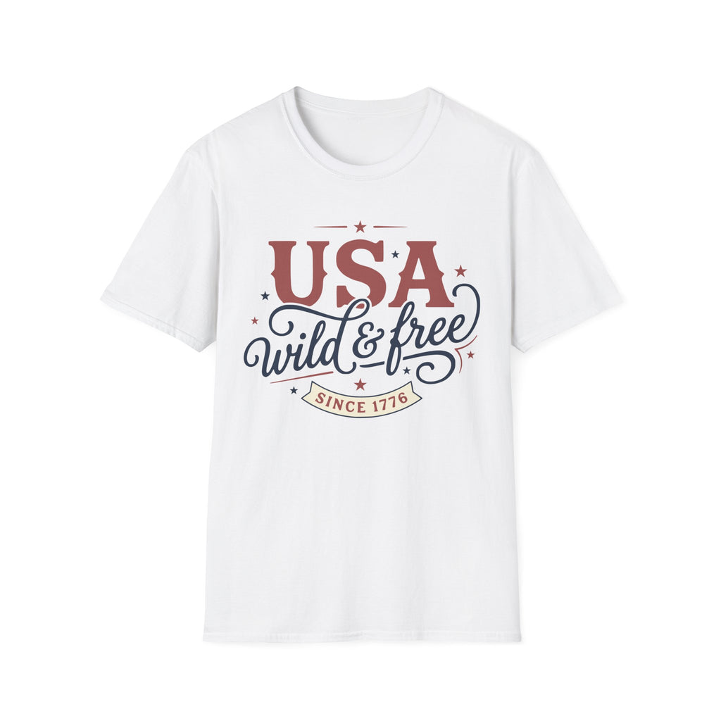 Vintage USA Wild & Free Since 1776 T-Shirt | Boho Country Patriotic Tee
