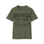 America 250 T-Shirt | Vintage Distressed 1776-2026 Freedom Tee
