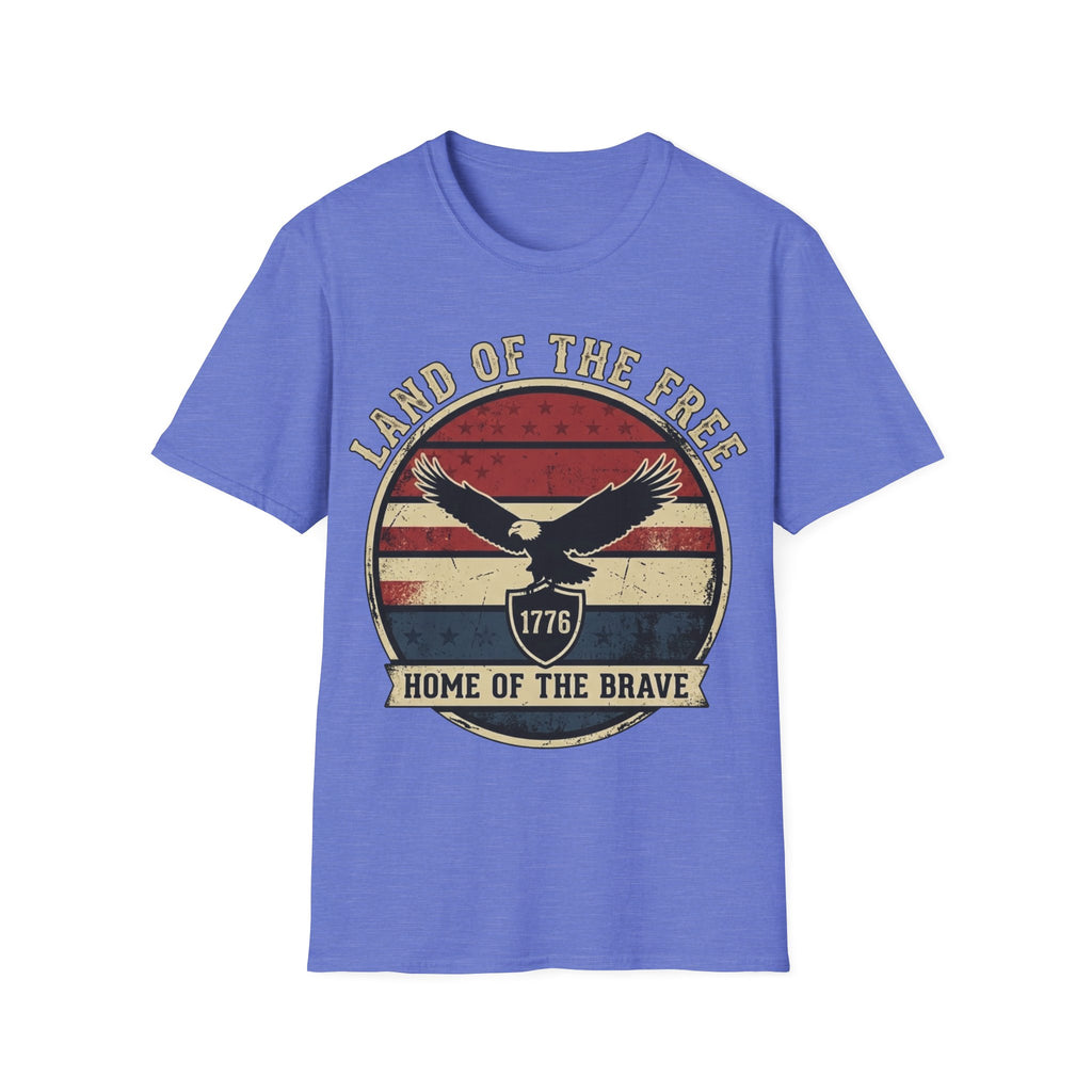 Land of the Free Home of the Brave Shirt | Vintage 1776 Eagle Tee