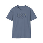 Elegant Minimalist USA 1776 T-Shirt | Subtle Floral Patriotic Tee
