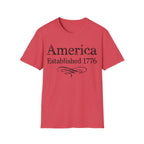 America Established 1776 Vintage Elegant Flourish T-Shirt
