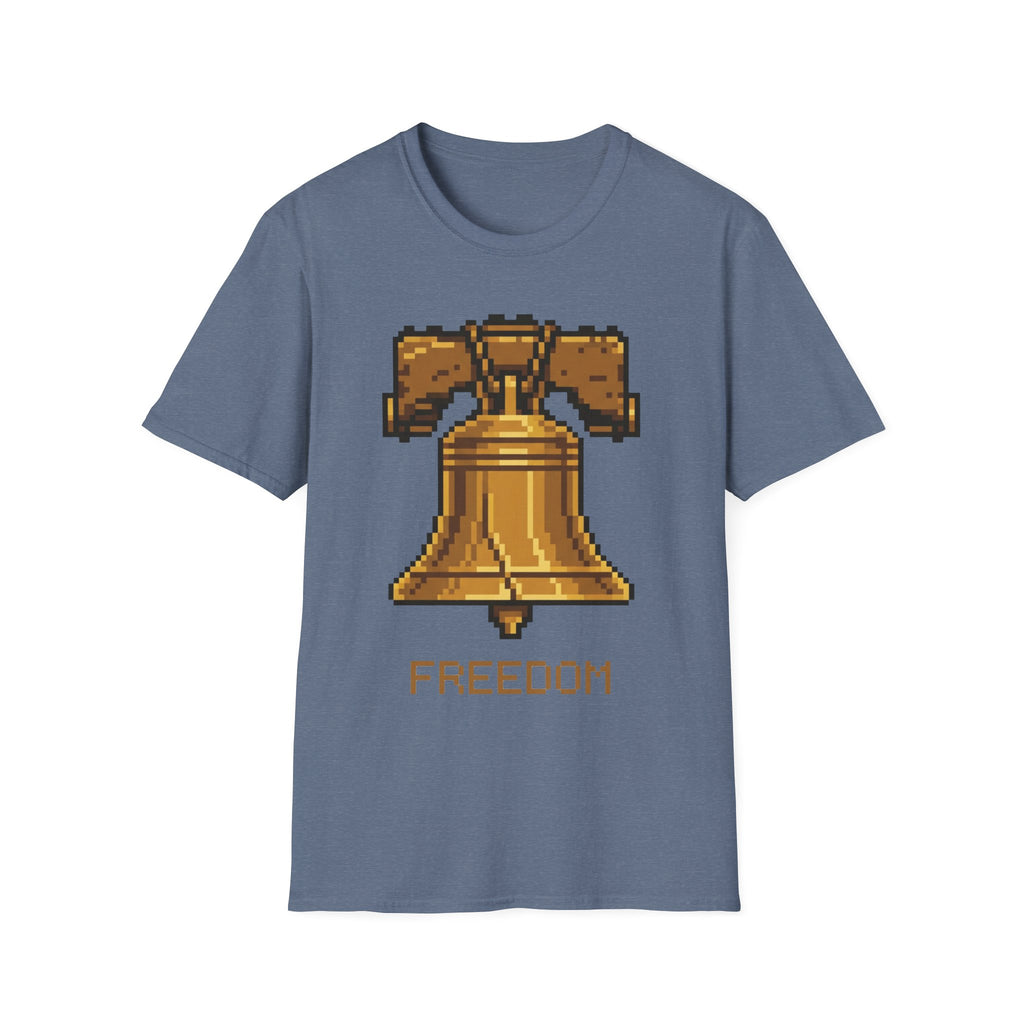 8-Bit Liberty Bell T-Shirt | Retro Gamer Freedom Pixel Art Tee